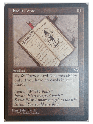 Carta Magic Fool's Tome [tempest] Mtg Artifact