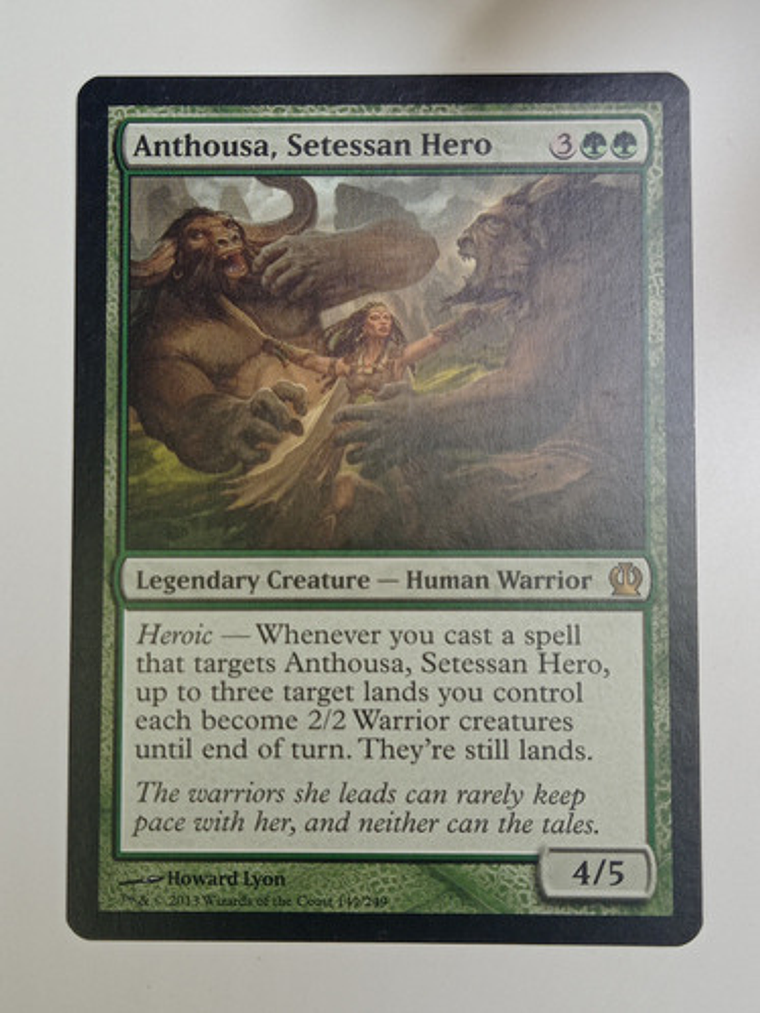 Carta Magic Anthousa Setessan Hero [theros] Mtg Human 1