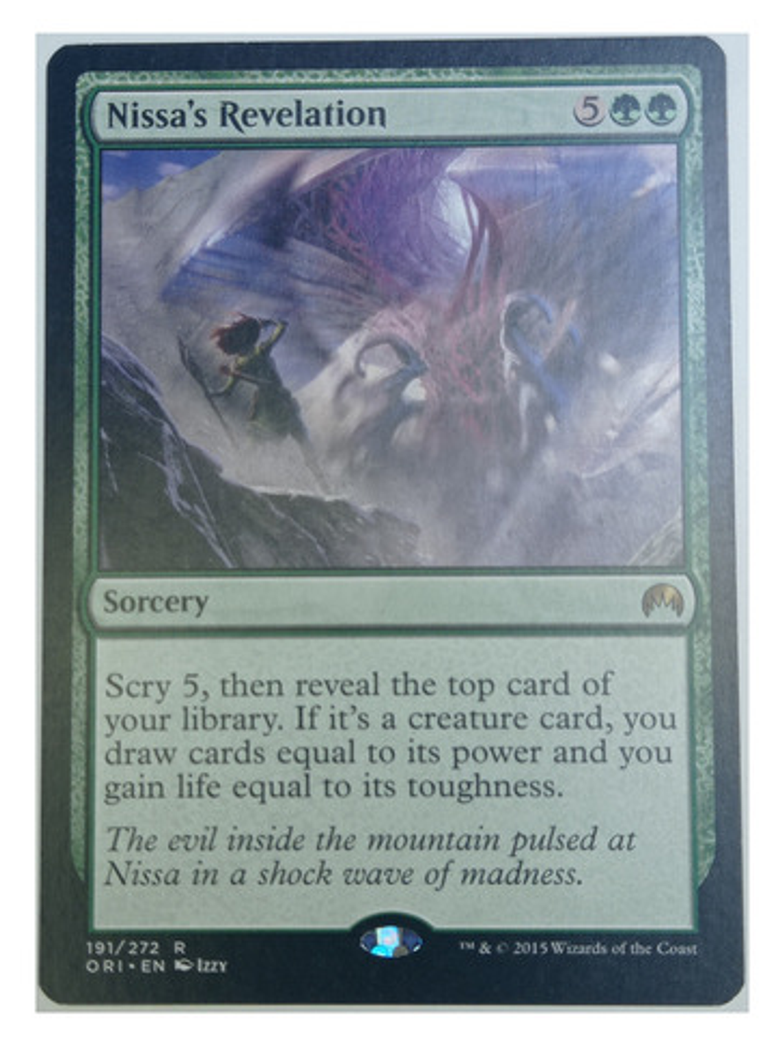 Carta Magic Nissa's Revelation [origins] Mtg Sorcery 1