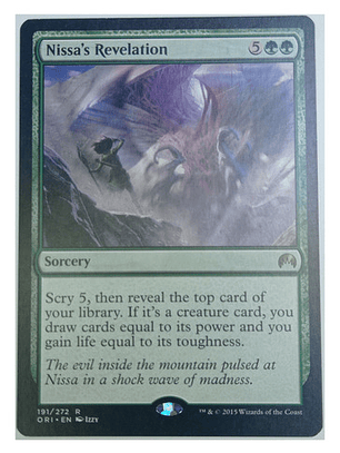 Carta Magic Nissa's Revelation [origins] Mtg Sorcery