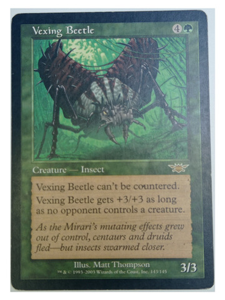 Carta Magic Vexing Beetle [legions] Mtg Insect 1