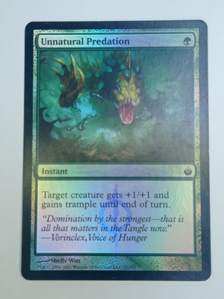 Carta Magic Unnatural Predation (foil) [mirrodin Bsgd] Mtg 1