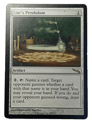 Carta Magic Liar's Pendulum [mirrodin] Mtg Artifact
