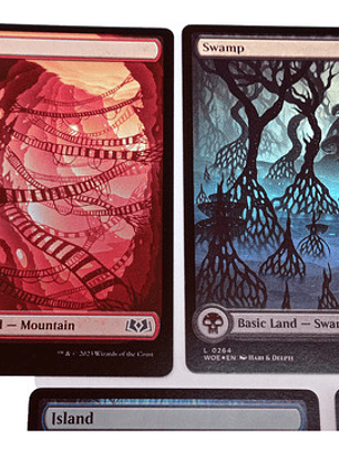 Set 5 Cartas Magic Wilds Of Eldraine Lands (foil) Mtg