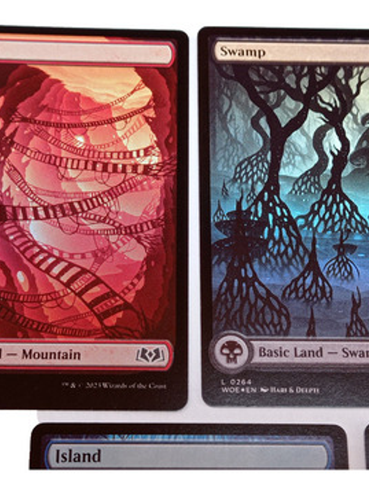 Set 5 Cartas Magic Wilds Of Eldraine Lands (foil) Mtg 2