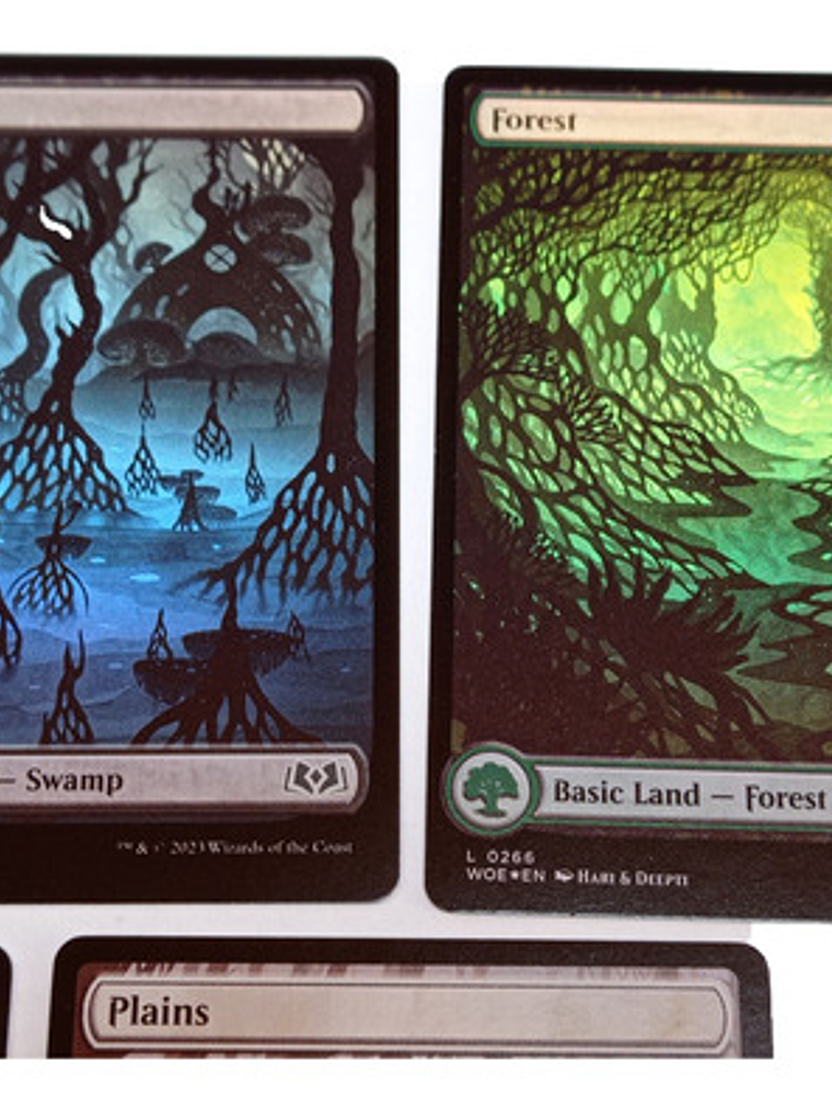 Set 5 Cartas Magic Wilds Of Eldraine Lands (foil) Mtg 4