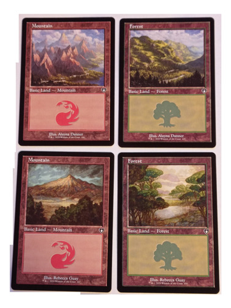 Set 15 Cartas Magic Commander Masters Lands Mtg 6