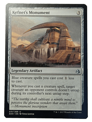 Carta Magic Kefnet's Monument [amonkhet] Mtg Artifact