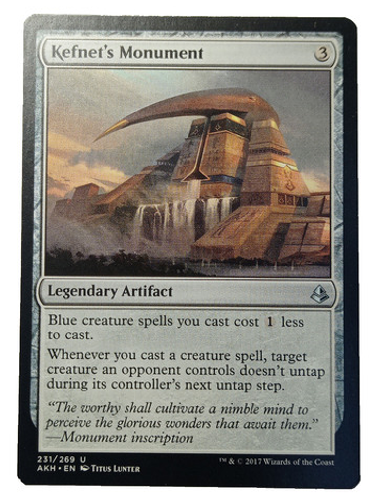 Carta Magic Kefnet's Monument [amonkhet] Mtg Artifact 1