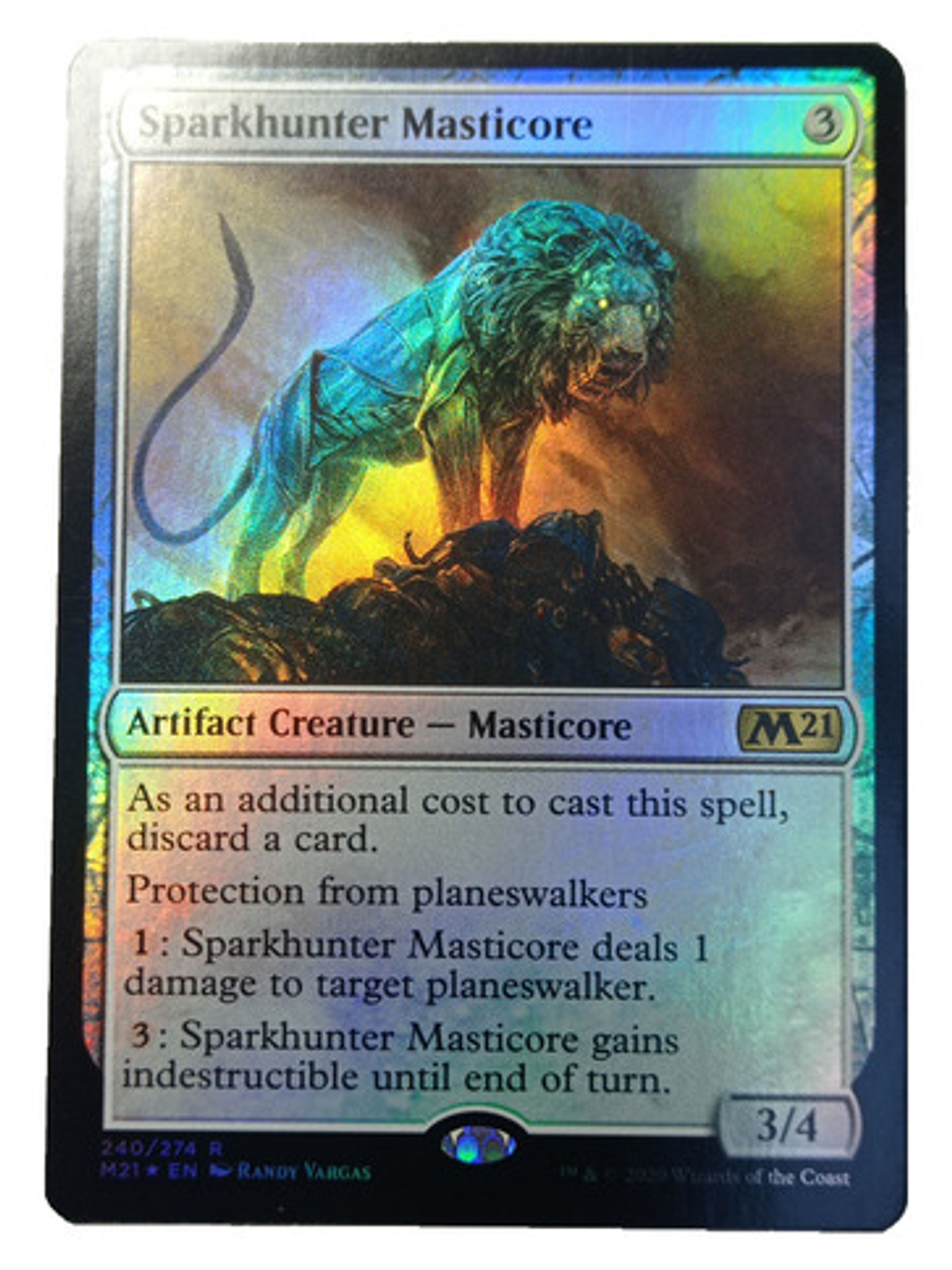 Carta Magic Sparkhunter Masticore (foil) [m21] Mtg Artifact 1