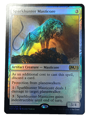Carta Magic Sparkhunter Masticore (foil) [m21] Mtg Artifact