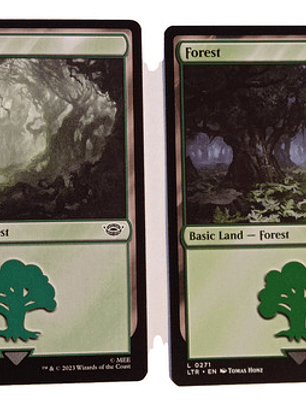 2 Cartas Magic Lord Of The Rings Forest Lands Mtg