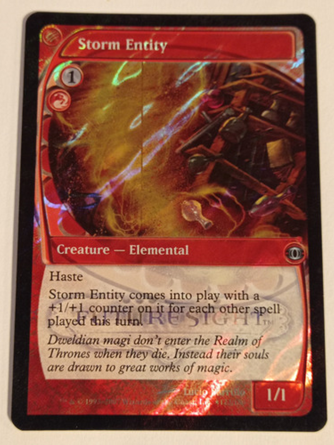 Carta Magic Storm Entity (foil) [future Sight] Mtg Elemental 1