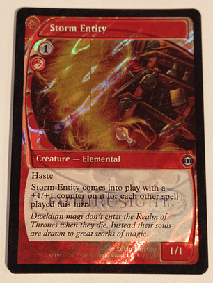 Carta Magic Storm Entity (foil) [future Sight] Mtg Elemental