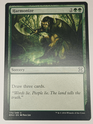 Carta Magic Harmonize [eternal Masters] Mtg Sorcery