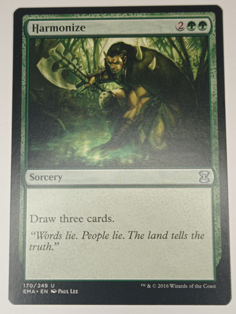 Carta Magic Harmonize [eternal Masters] Mtg Sorcery 1