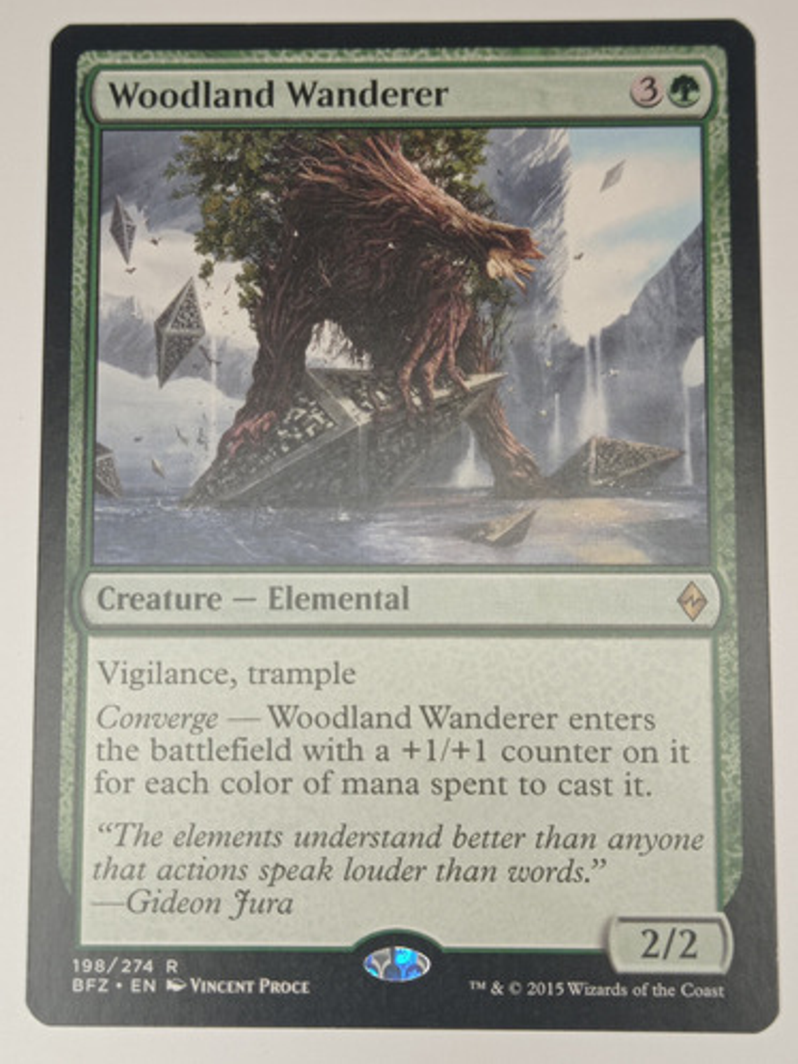Carta Magic Woodland Wanderer [zendikar] Mtg Elemental 1