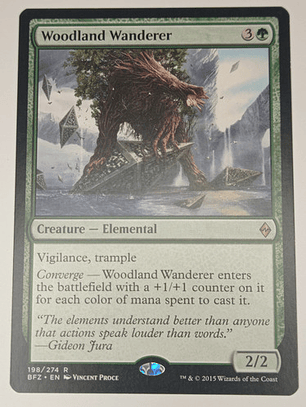 Carta Magic Woodland Wanderer [zendikar] Mtg Elemental
