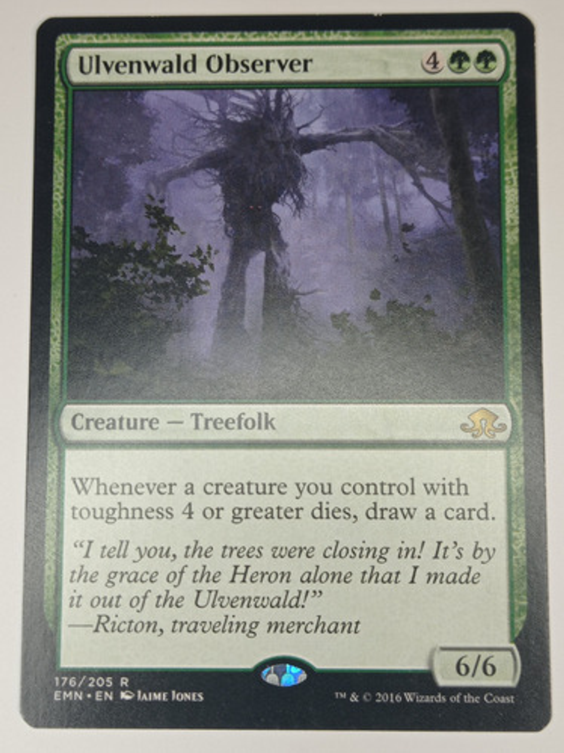 Carta Magic Ulvenwald Observer [eldritch Moon] Mtg Treefolk 1