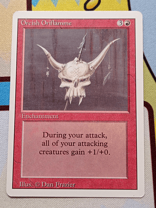 Carta Magic Orcish Oriflamme 1994 Revised Ed Mtg