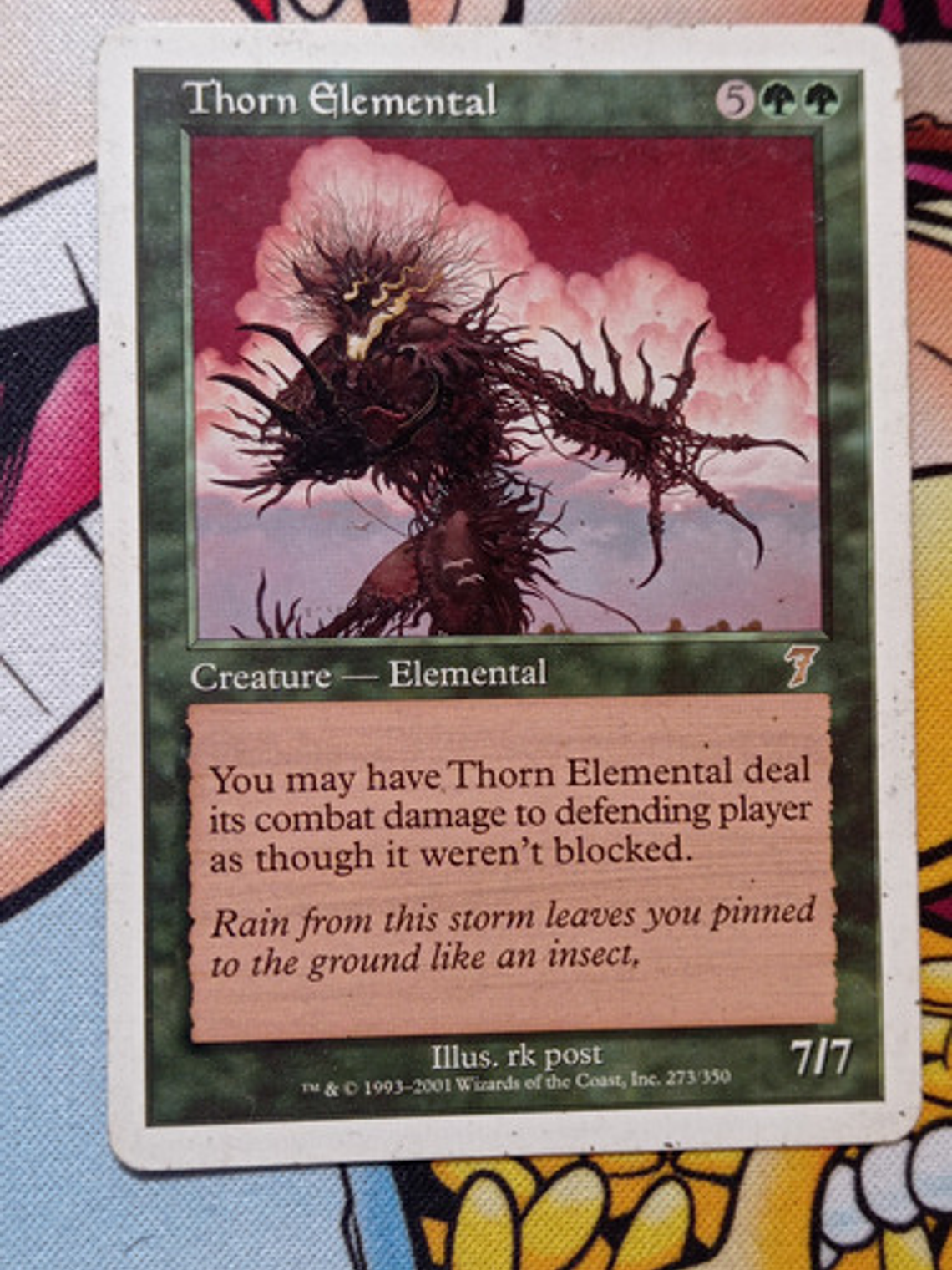 Carta Magic Thorn Elemental 2001 7ed Mtg 1