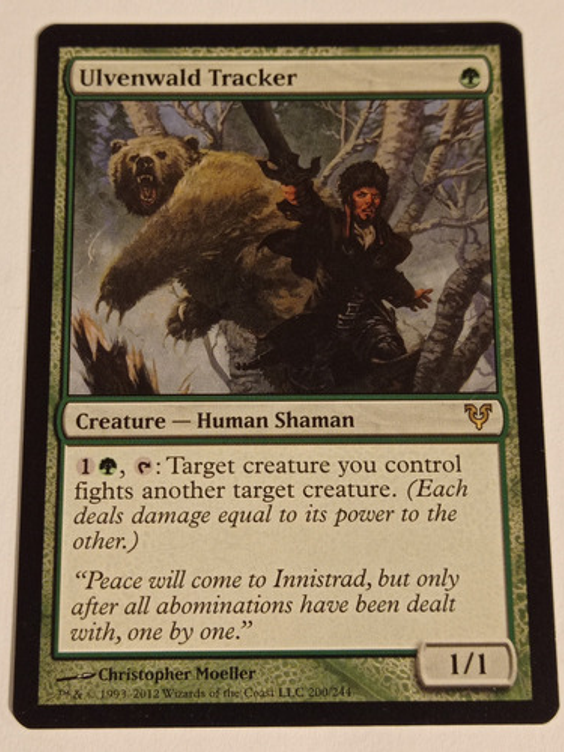 Carta Magic Ulvenwald Tracker [avacyn Restored] Mtg Shaman 1