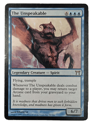 Carta Magic The Unspeakable [kamigawa] Mtg Spirit
