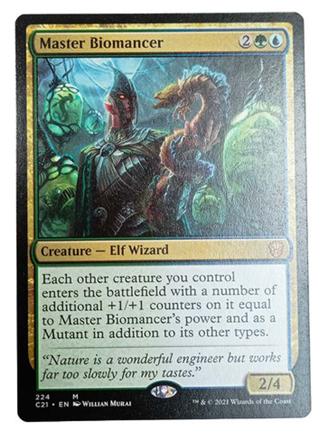 Carta Magic Master Biomancer [c21] Mtg Elf Wizard 1