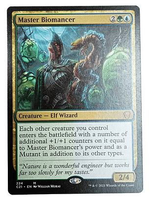 Carta Magic Master Biomancer [c21] Mtg Elf Wizard