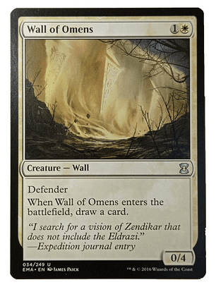 Carta Magic Wall Of Omens [mystery] Mtg Wall