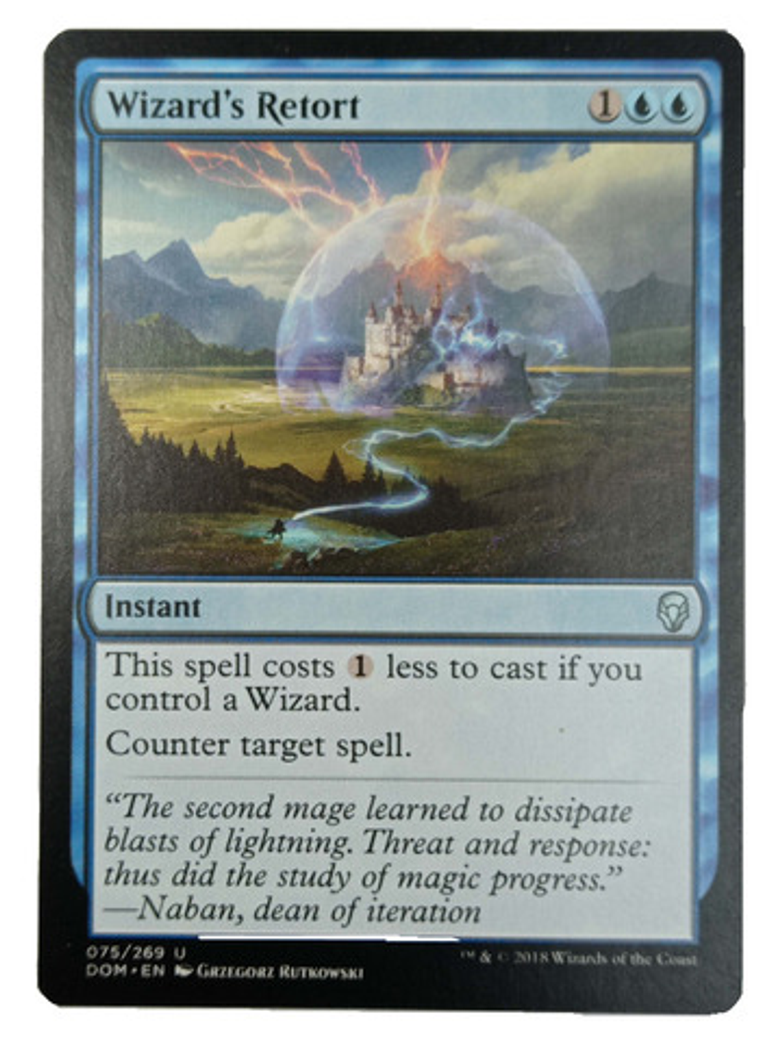 Carta Magic Wizard's Retort [dominaria] Mtg Instant 1