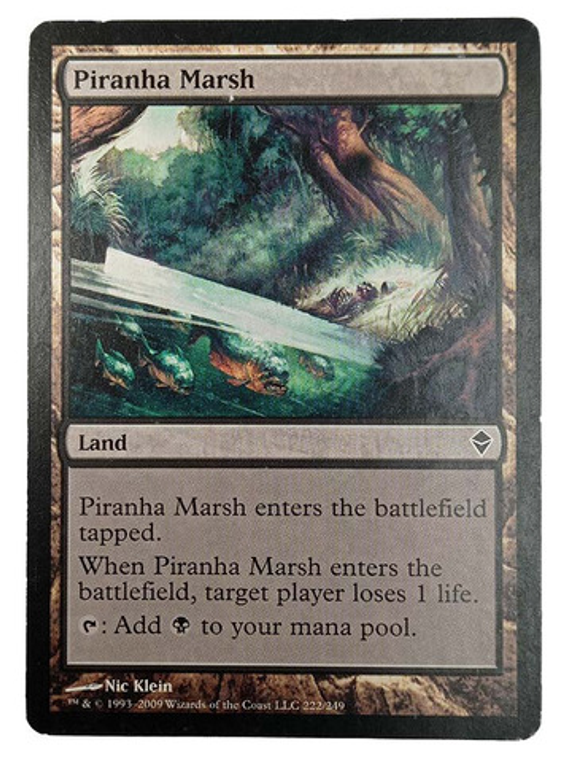Carta Magic Piranha Marsh [zendikar] Mtg Land 1