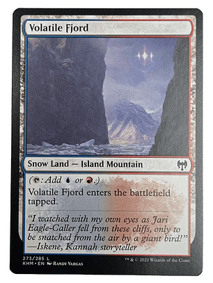 Carta Magic Volatile Fjord [kaldheim] Mtg Snow Land