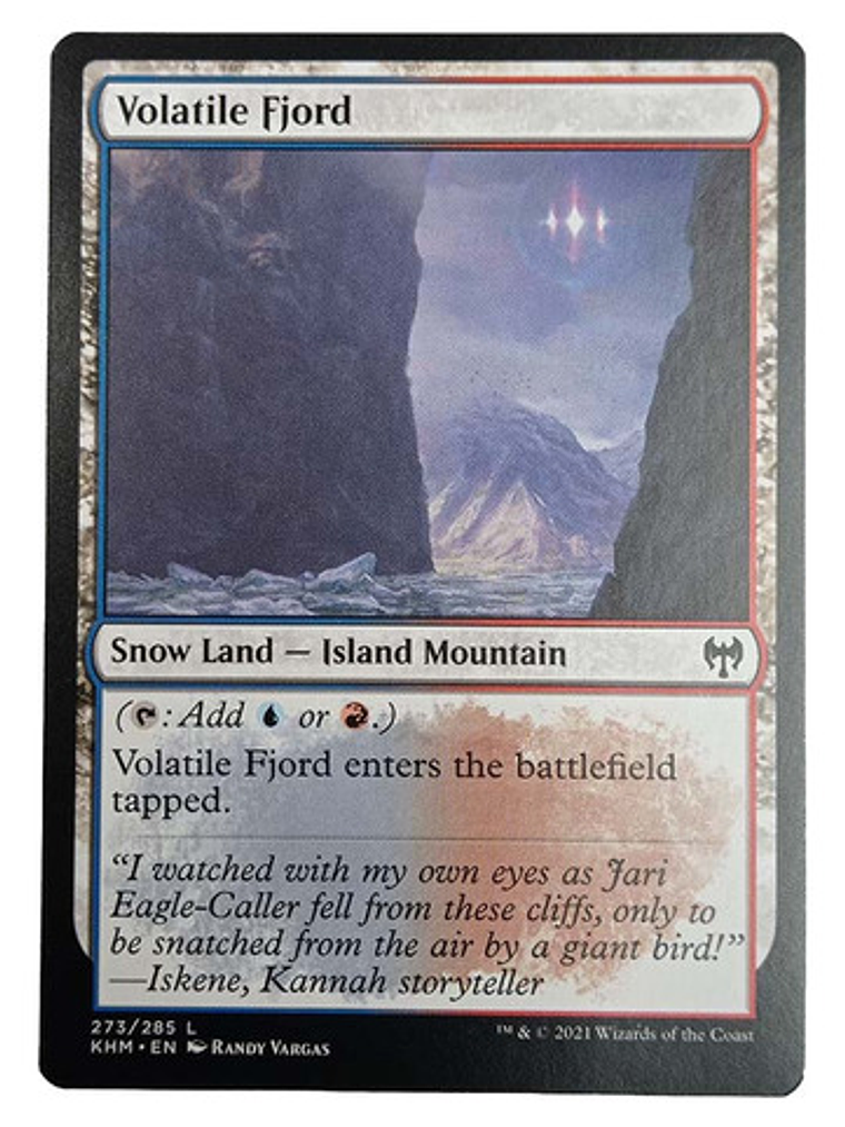 Carta Magic Volatile Fjord [kaldheim] Mtg Snow Land 1