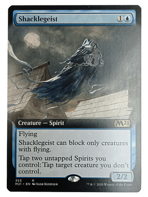 Carta Magic Shacklegeist (ext) [m21] Mtg Spirit