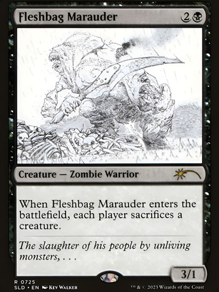 Carta Magic Fleshbag Marauder Sk Foil Secret Lair Kev Walker 1