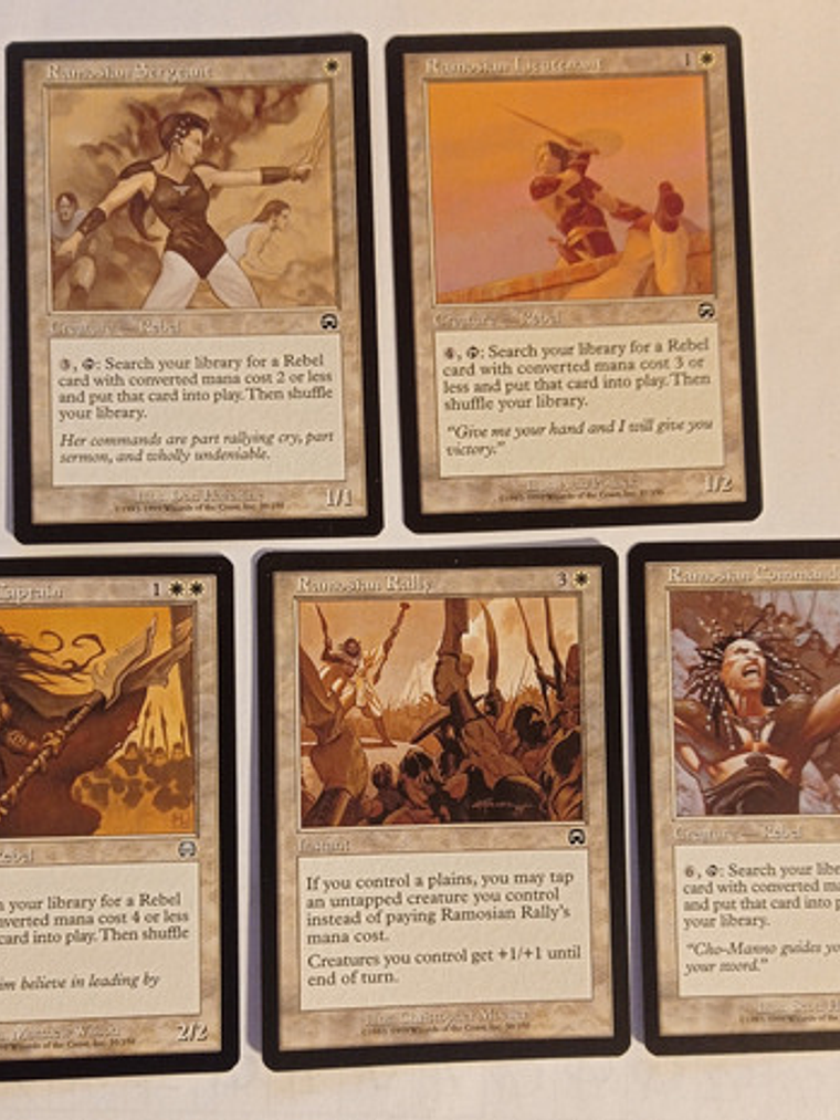 5 Cartas Magic Ramosian Cycle 1999 Mercadian Masques 1