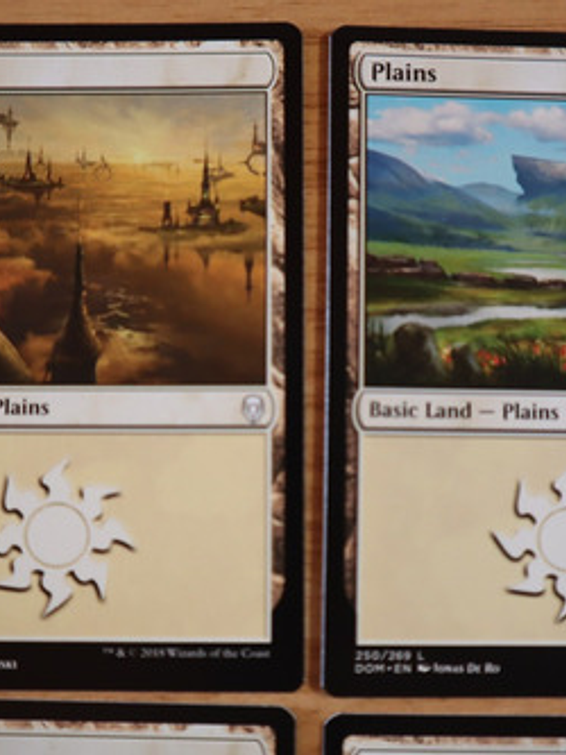 Set 4 Cartas Magic Llanura Plains Tierra Land 2018 Dominaria 2
