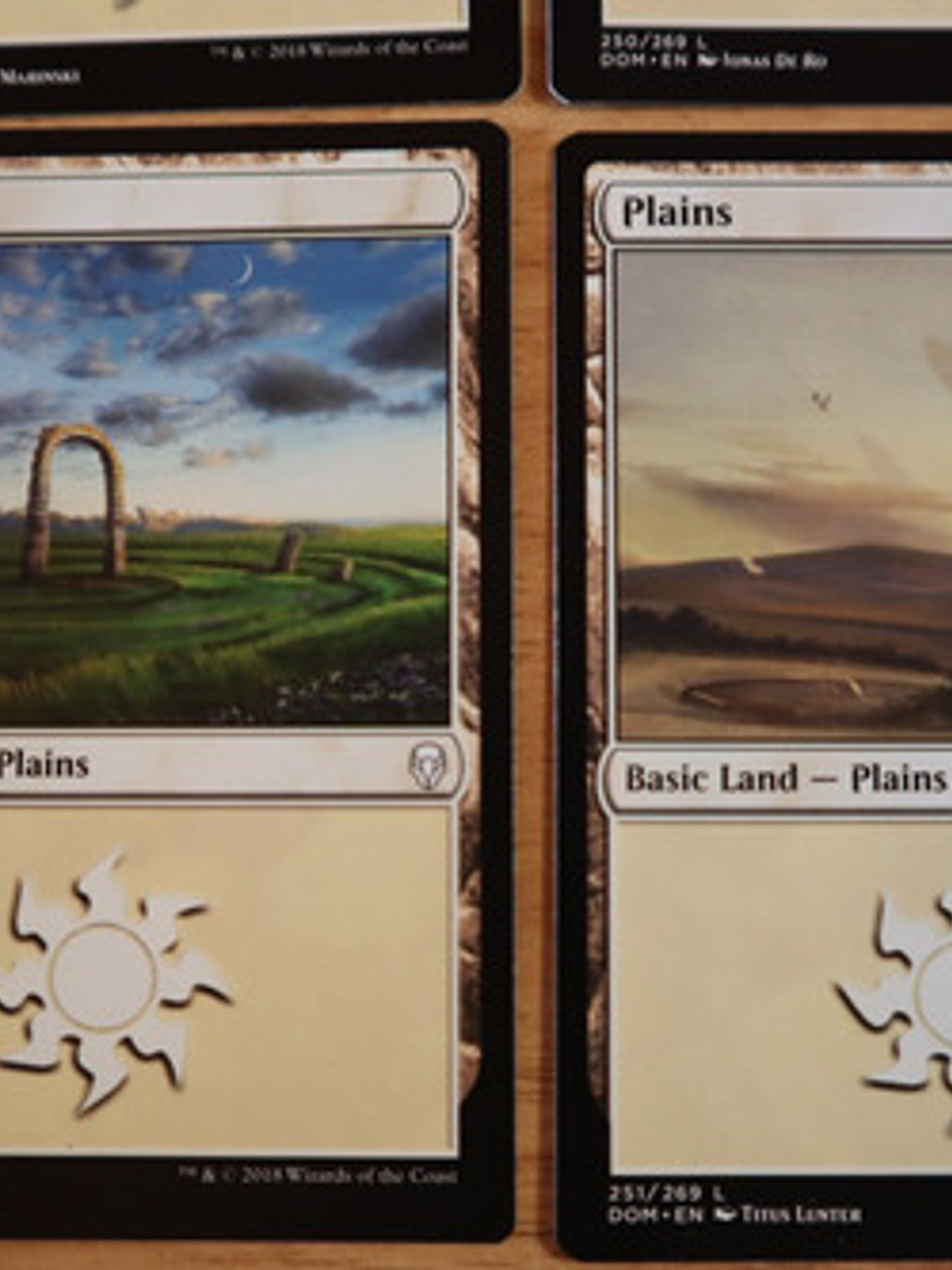 Set 4 Cartas Magic Llanura Plains Tierra Land 2018 Dominaria 3