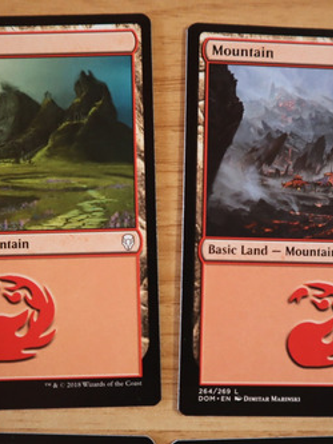 Set 4 Cartas Magic Montaña Mountain Tierra 2018 Dominaria 2