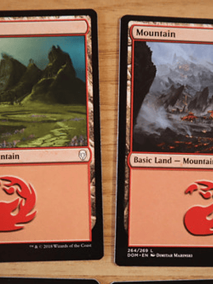 Set 4 Cartas Magic Montaña Mountain Tierra 2018 Dominaria