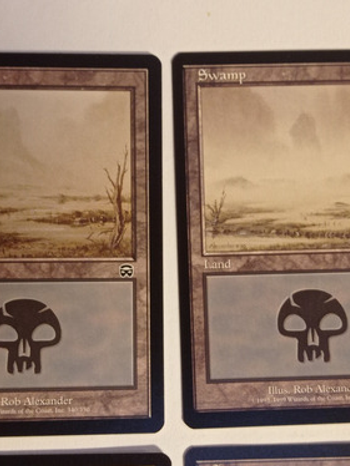 Set 4 Cartas Magic Pantano Swamp Land 1999 Mercadian Masques 2