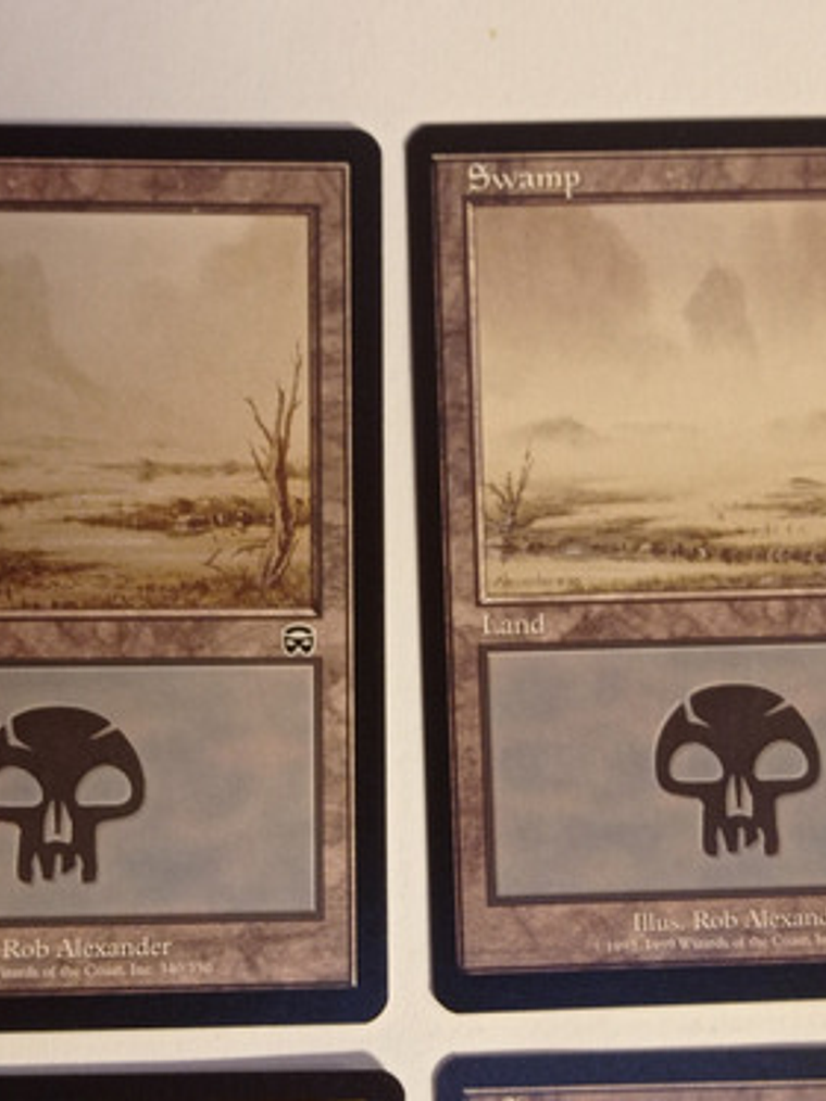 Set 4 Cartas Magic Pantano Swamp Land 1999 Mercadian Masques 2
