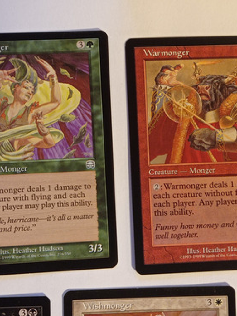 5 Cartas Magic Mongers Cycle 1999 Mercadian Masques Mongers  2