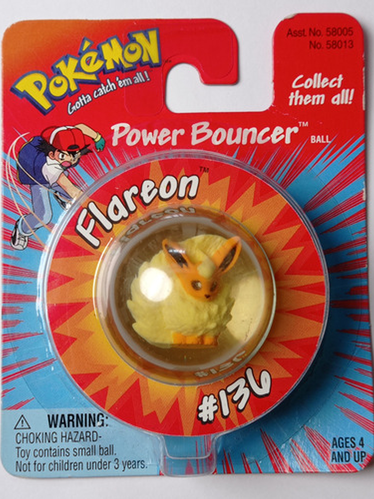Flareon Power Bouncer 1999 Hasbro Pokemon Nintendo 1