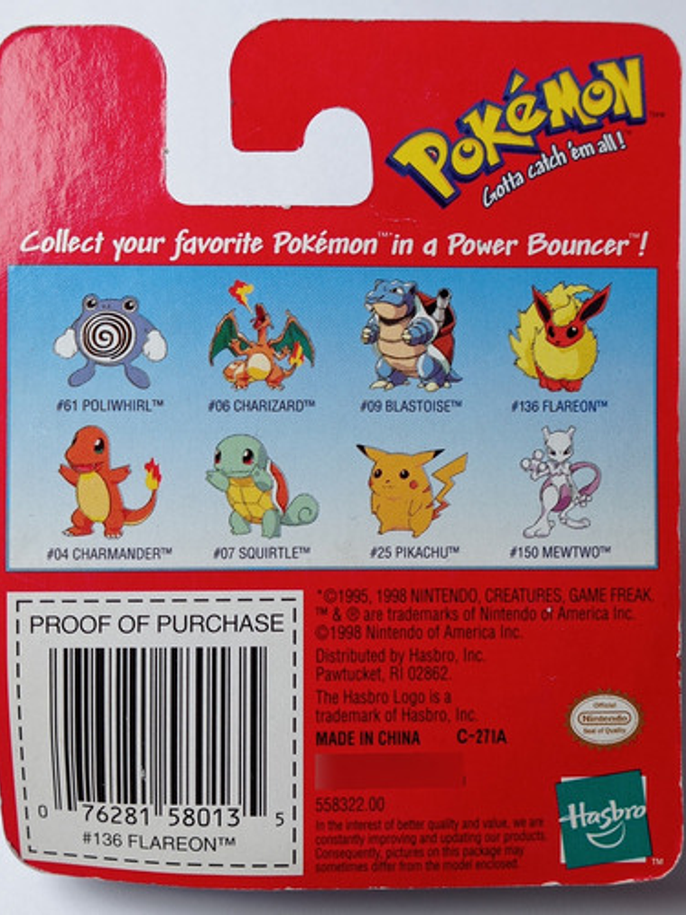 Flareon Power Bouncer 1999 Hasbro Pokemon Nintendo 4