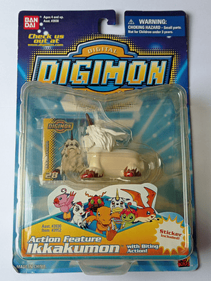 Ikkakumon 2000 Bandai Digimon Biting Action Feature