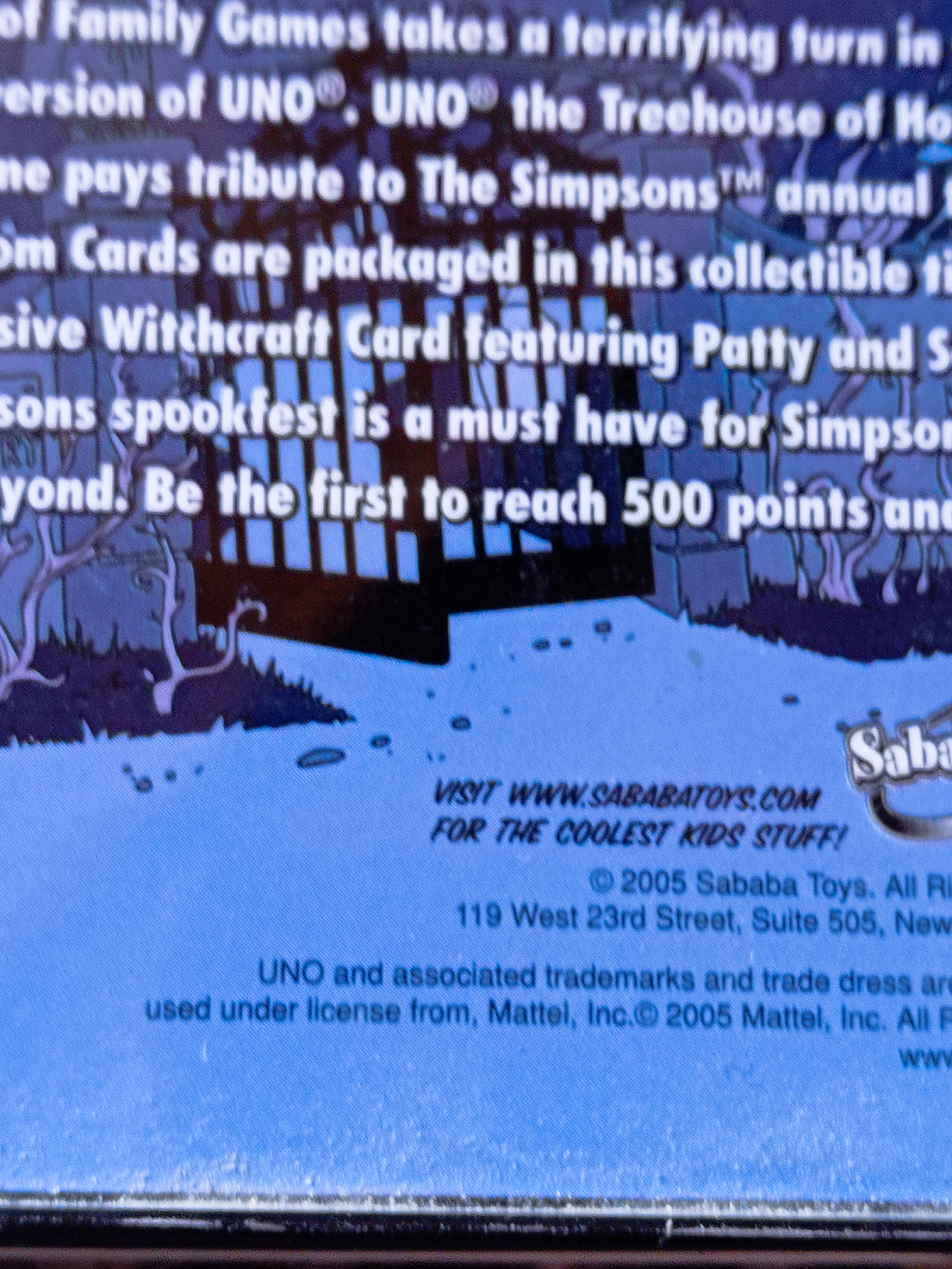 Juego de Cartas UNO Simpsons Treehouse of Horror 2005 Special Ed. 3