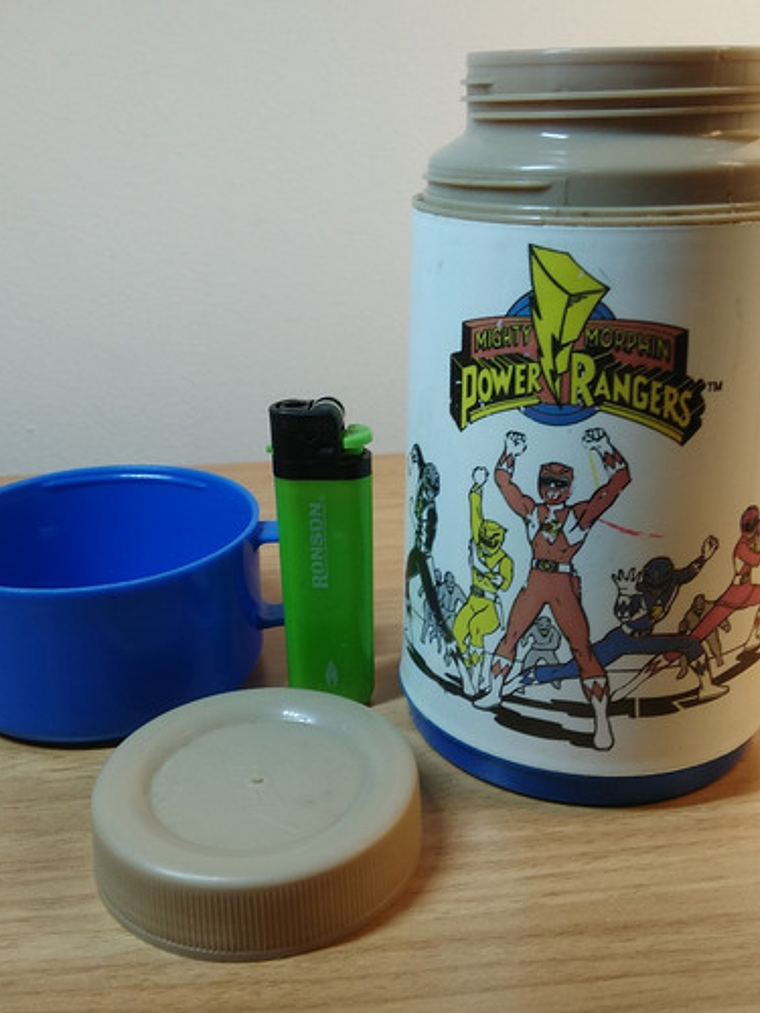 Power Rangers 1994 Red Ranger Termo Aladdin Thermos Rojo Y A 7