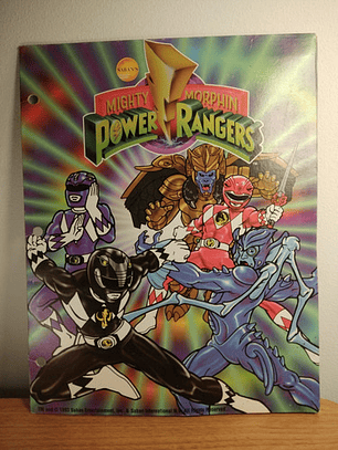 Power Rangers Carpeta Ligera 1993